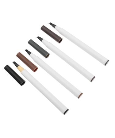 BELLIFFY 4pcs Four Forked Eyebrow Pencil Cosmetic Women Eyebrow Pencils Eyebrow Pencil Brown Make up Kit Abs