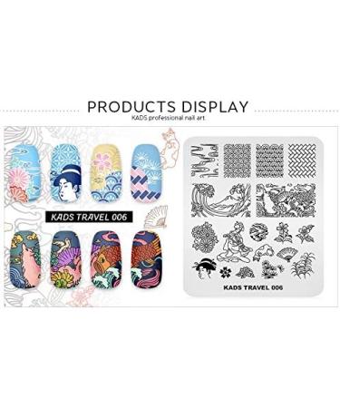 KADS Nail Stamping Plate TR006 - DIY Manicure Stencil Tools - Buy Online on GoSupps.com