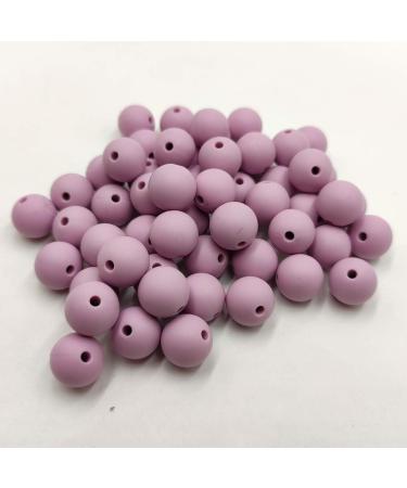 100pcs Lilac Purple 15mm Silicone Round Beads - DIY Jewelry Making Supplies - Buy Online on GoSupps.com