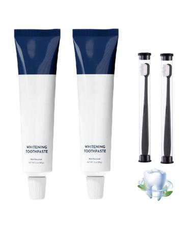 Fluoride-Free Hydroxyapatite Toothpaste Fluoride-Free Hydroxyapatite Teeth Whitening Toothpaste with Coconut Oil & Xylitol Teeth Whitening (2pcs)