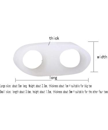 Sebs Overlapping Thumb Corrector Toe Spacers - Double Hole Toe Separator for Pain Relief - Soft Material, Stretchers Care Tool - Color 4, 3x1cm (4 Pack) - Buy Online on GoSupps.com