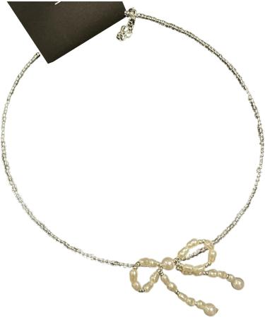 Oralgo's French Style Necklace with Looping Imitation Pearls & Fans - Elegant Jewelry for Women & Girls - Buy Online on GoSupps.com