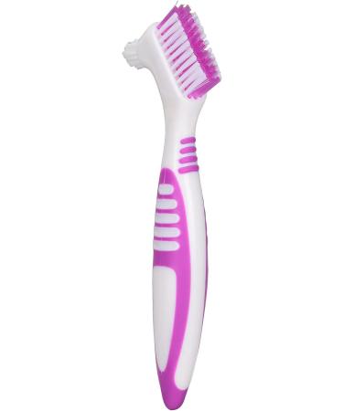 Portable Safe Denture Brush - Double Plastic False Teeth Cleaning Tool for Effective Oral Hygiene - Buy Online on GoSupps.com
