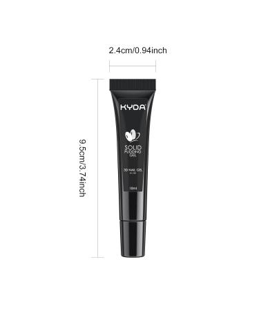 KYDA 2 Colors Solid Pudding Nail Gel Set - Clear & Black 3D Craving Gel for Nail Art Sculpting Drawing & Embossing - Buy Online on GoSupps.com