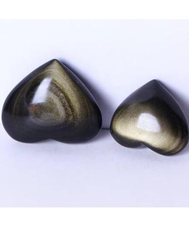 FUFIZU Wholesale Gems Golden Obsidian Heart Natural 150G-200G for Decoration 1PC PINGJIUYIN - Buy Online on GoSupps.com