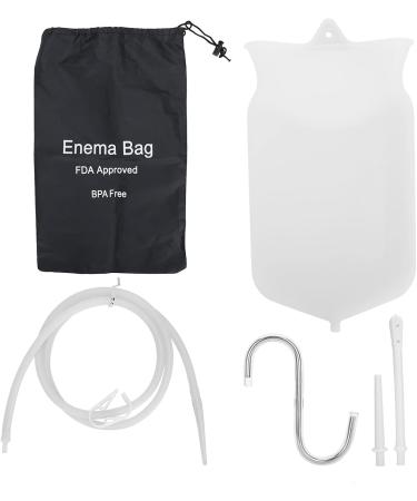 Versatile Inlet Enema Set - 2L Silicone Rubber for Hygienic Colon Cleansing with Water Coffee & Tea | International Shipping Available - Buy Online on GoSupps.com