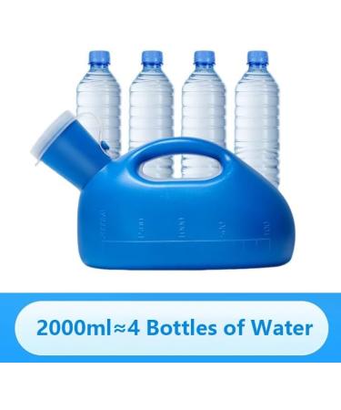 Daletu 2L Urine Bottle for Men & Women - Durable Portable Pee Bottle with Screw Cap Perfect for Bedridden Camping & Travel (Blue) - Buy Online on GoSupps.com