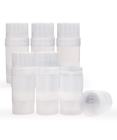 6 Pcs Empty Deodorant Container 2 Oz Plastic Refillable Twist-up Deodorant Tubes Deodorant Bottles For DIY Deodorant Lip Blam