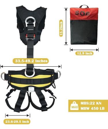 Buy SOB Full Body Climbing Belt | Safety Harness & Relief Straps for Climbing Hiking & Fall Protection - Buy Online on GoSupps.com