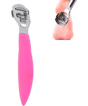 Stainless Steel Callus Shaver Remover - Effective Hard Skin Trimmers & Pedicure Foot File Tool in Pink | International Shipping - Buy Online on GoSupps.com