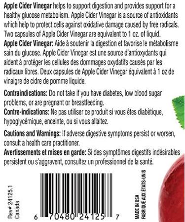 Enzymedica - Apple Cider Vinegar (ACV) 60 capsules - Apple Cider Vinegar with Mother - Digestive Enzyme Supplements - Apple Cider Vinegar Pills - Healthy Weight and Digestive Support - Buy Online on GoSupps.com