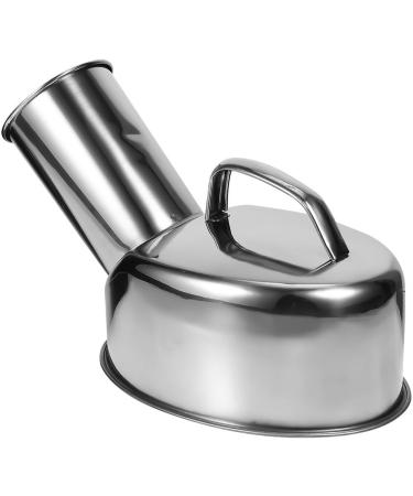 Urinals for Men Spill Proof Male Urinal Urine Bottle Stainless Steel Men Urinal Potty Portable Male Urinal Cups for Incontinence Patient Elderly Travel Driving Camping Urinals