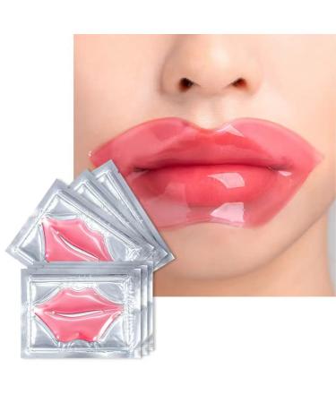 15pieces of collagen crystal lip mask nourish moisturize protect lips resist aging exfoliate skin prevent chapped and dry skin and other problems (pink) 15pcs