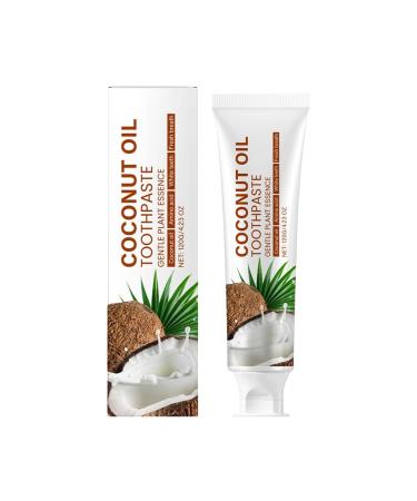 Coconut Oil Shine Toothpaste Fresh Breath & Gum-Enamel Care Stain Reduction Daily Family Oral Hygiene Product(1PCS) 1 Fl Oz (Pack of 1)