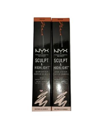 Pack of 2 NYX PROFESSIONAL MAKEUP Sculpt and Highlight Brow Contour Auburn/Soft Pink SHBC04 - Buy Online on GoSupps.com