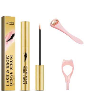 Eyelash Growth Serum For Stronger Thicker and Longer Moisturize contains a Facial Roller Serum for Natural Eyelashes Lash Lift Kit Mild non-irritating Enhancing(3ML)