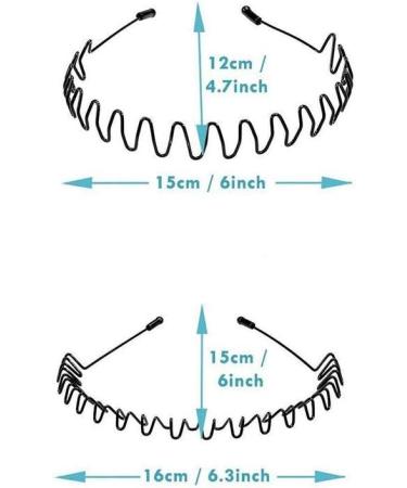 4 Pcs Headbands for Women Metal Hair Bands for Men Headbands for Men Hair Bands for Women Mens Headband Black Headband Hair Band Men Hair Accessories for Women - Buy Online on GoSupps.com