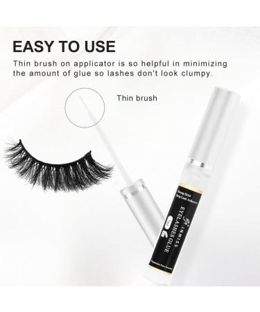 Strip Eyelash Adhesive Clear - Latex Free Lash Glue for Sensitive Eyes | Super Strong Hold 0.23 FL OZ - Buy Online on GoSupps.com