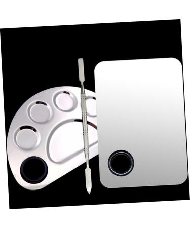 Buy Metallic Eyeshadow Palette & Nail Art Tools Set - Stainless Steel Scraper & Spatula Kit for Perfect Makeup & Manicure | 12.5x8.3cm - Buy Online on GoSupps.com
