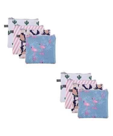 Gleavi 8 pcs Storage bags for women's bandages Bag for women's bandages tampon bag holder ladies braceland holder hygiene bag period upholstery pocket toilet articles girl mother polyester