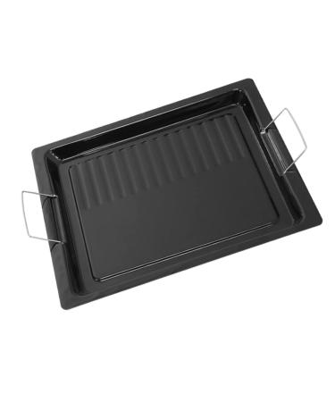 Milisten 1pc Grill Plate Iron Baking Plate Non- Stick Frying Plate Non-Stick Grilling Plate Outdoor Griddle Grill Portable Cooking Stove Nonstick Grilling Plate Dinner Plate Fried