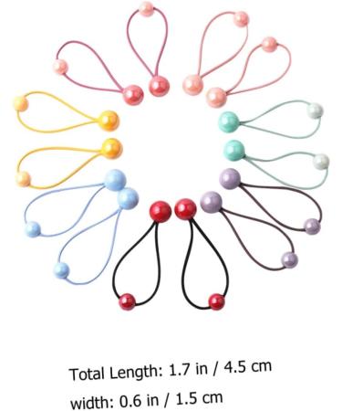 Beavorty 21 Pairs headband color hair tie girls hair rope hair ties clear hair elastics Hair Knockers for Girls scrunchies for girls elastic hair band Pom Pom Acrylic child bracket ball - Buy Online on GoSupps.com