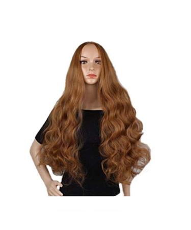 BGHJUE LONG CURLY Hair Long Curly Hair Mat Natural Realistic Big Wave 70 cm Fashion Wig Ms Halloween Carnival Disco Hairpieces Adult Gray Light Brown