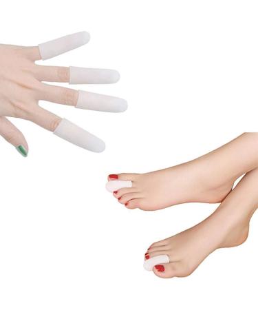 Pedimend Soft Silicone Gel Toe & Finger Caps (5PAIR) - Corn, Blisters, Ingrown Nails Relief - Foot & Hand Gel Protectors - Buy Online on GoSupps.com