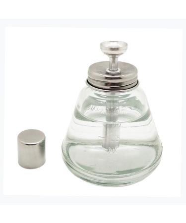 180ml Empty Alcoho Glass Bottle Thickened Glass Liquid Dispensers with Measuring Scales Pump Dispenser for Nail Polish Remover Lip Eye Makeup Remover