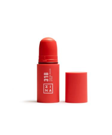 3INA MAKEUP - The No - Rules Stick 318 - Coral Blush Stick Matte for Sensitive Eyes Lips & Cheeks with Hyaluronic Acid - Cream Blush for a Natural Finish - Vegan - Cruelty Free - Buy Online on GoSupps.com