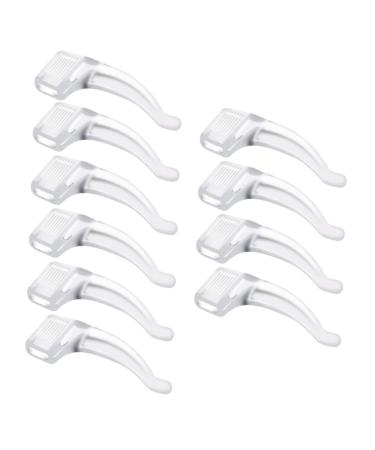 Doitool 30 pairs of slippers ear hooks anti-ear holder glasses hook glasses accessories holder for sunglasses spikes glasses leg covering glasses protection glasses clip temple white pebble angel