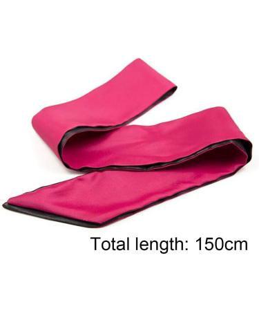 2Pcs Satin Eye Mask Set - Adjustable 62inch Blindfold for Travel, Nap, Meditation - Black and Red - Buy Online on GoSupps.com