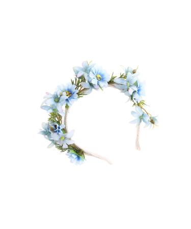 Minkissy Floral Headband for Women & Girls - Elegant Flower Crown for Weddings Christmas & Festivals in Red & Blue - Buy Online on GoSupps.com