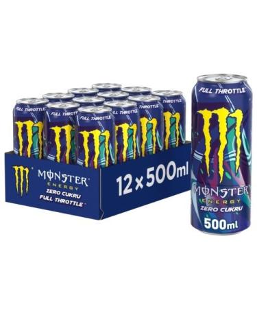 Monster Monster Energy Lewis Hamilton Pack of 12 Sugar-Free Peach and Nectarine Flavored Energy Drinks 500ml