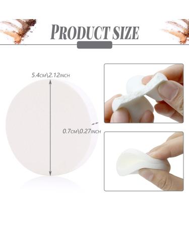 Vmiapxo 48-Piece White Makeup Sponge Set - Beauty Blender for All Skin Types, Wet and Dry Dual Use - Round Foam Pads for Foundation and Powder Application - Buy Online on GoSupps.com