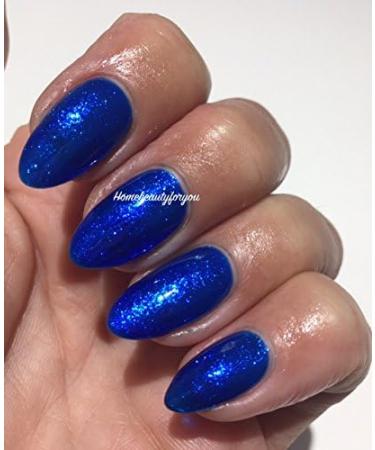 Bluesky BLUE GLITTER Blue Curacao Crystal Fine Glitter Sparkle Nail Gel Polish SJ14 UV LED Soak Off 10ml - Buy Online on GoSupps.com
