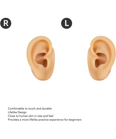 Flexible Silicone Ear Model for Earrings Earphones Display Lifelike Easy to Use Multifunctional Reusable Portable Practice Fake Ear Model (Light Beige) - Buy Online on GoSupps.com