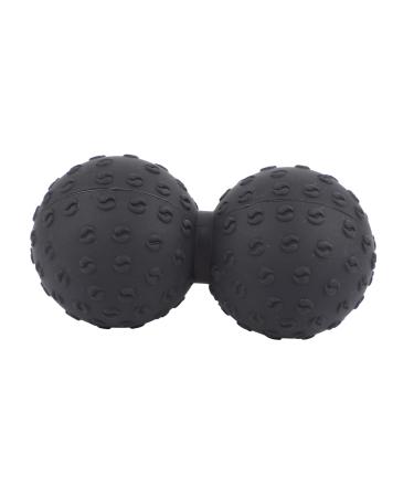Beavorty yoga massage ball peanut massage gauge peanut double neck roll Massage devices for feet full body massage device acupressure roller fascia muscle roller Olby calf peel gel lip gloss 12x6.3cm black