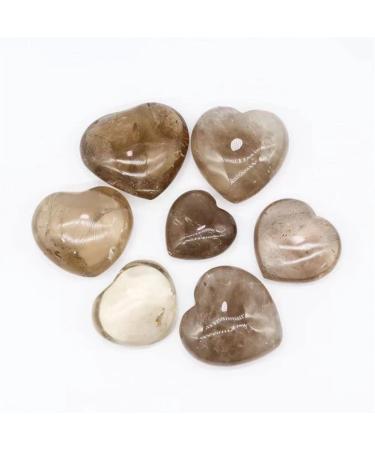 1pc 40mm Natural Crystal Stones Dark Smoky Quartz Heart Beautiful Natural Crystal Stone ERTEYIN - Buy Online on GoSupps.com