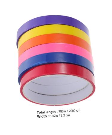 SHINEOFI 6 Rolls Sticky Ball Tape Gift Plastic Dedicated 2000X1.2CM Assorted Color - Buy Online on GoSupps.com