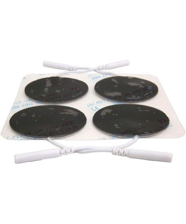 reserv 2" Round Premium Re-Usable Self Adhesive Electrode Pads for TENS/EMS Unit Fabric Backed Pads with Premium Gel (White Cloth and Latex Free) (20 Electrodes) 20 Count (Pack of 1) - Buy Online on GoSupps.com