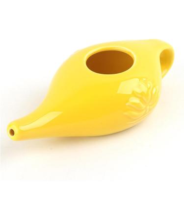 Milageto 250ml Ceramic Pot Nasal Pot for Travel Durable Portable Comfortable Grip Nose Cleaning Pot for Nasal Rinsing Nose Washing Orange - Buy Online on GoSupps.com