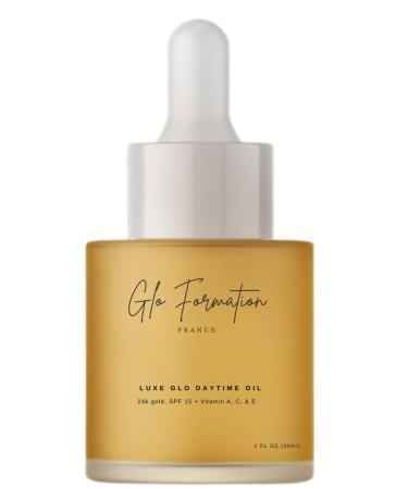 glo formation - Luxe Glo Daytime Face Oil with 24K Gold SPF 15 Vitamins A C & E Cold-Pressed French Botanicals 1 FL OZ - Buy Online on GoSupps.com