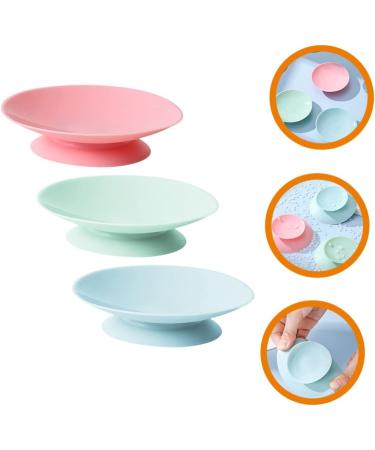 KALLORY Kids Bowl Suction Pad Set - 3pcs | Suction Cup Stickers | Silica Gel | Tricolor - Buy Online on GoSupps.com