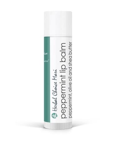 Natural Lip Balm by Herbal Choice Mari (Peppermint 0.2 Fl Oz Stick) - Made with Organic Ingredients - No Toxic Synthetic Chemicals - TSA-Approved Travel Size
