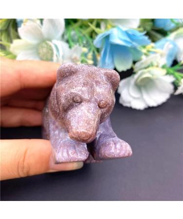 Cute Natural Ocean Jasper Bear Crystal Stone Hand Carved Figure Bears Animals Decor Reiki Natural Stones and Crystals - Buy Online on GoSupps.com