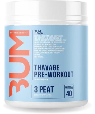 RAW Thavage CBUM Pre Workout - Blackberry Lemonade | Chris Bumstead Pre Workout Formula Sports Nutrition Pre-Workout Powders | Men & Womens Preworkout Drink Energy Powder for Working Out | 40 Servings BlackBerry Lemonade 40 Servings (Pack of 1) - Buy Online on GoSupps.com