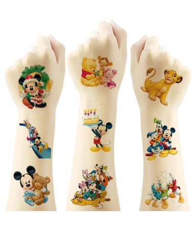 20pcs Mickey Mouse Temporary Tattoos for Kids Cute Fake Tattoos Stickers for Birthday Party Supplies Favors(5 x 5cm)