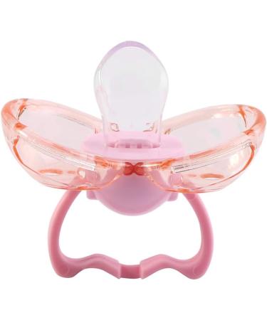 Flat Head Pink Baby Pacifier - Soft Liquid Silicone Nipple for Newborns | Automatically Closes & Safe for Babies - Buy Online on GoSupps.com