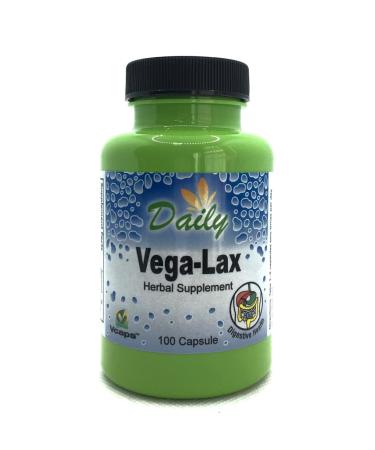 Daily's Vega-Lax (Senna Cascara Sagrada Bark Aloe & Fiber 100 Vegetarian Capsules)